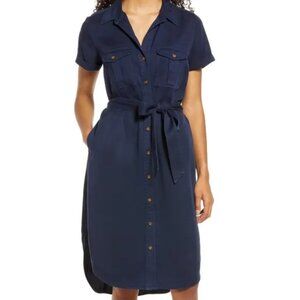 Caslon® Utility Short Sleeve Shirtdress